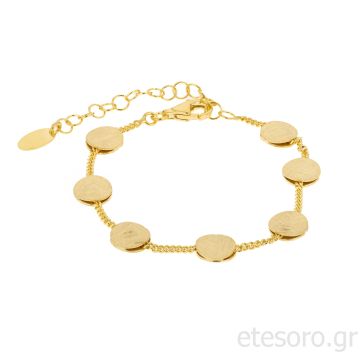 Ασημένιο βραχιόλι επίχρυσο 