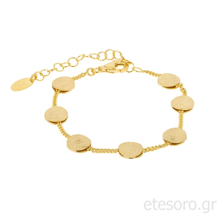 Ασημένιο βραχιόλι επίχρυσο 