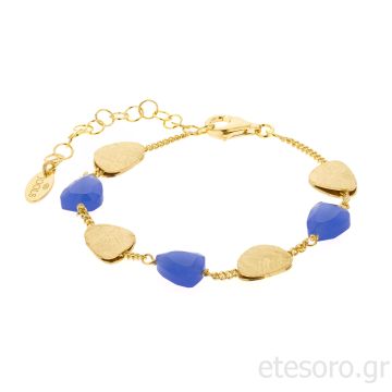 Ασημένιο επίχρυσο βραχιόλι