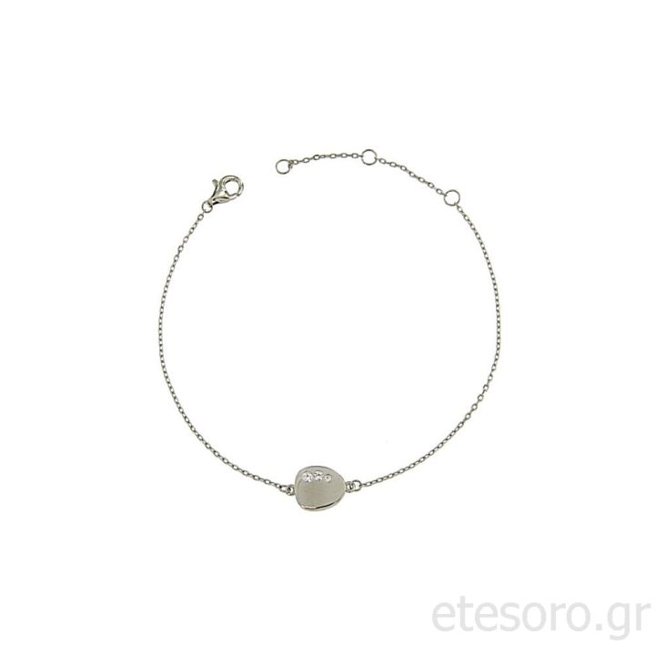 Silver bracelet zirconia
