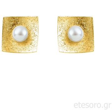 Ασημένια σκουλαρίκια με μαργαριτάρι