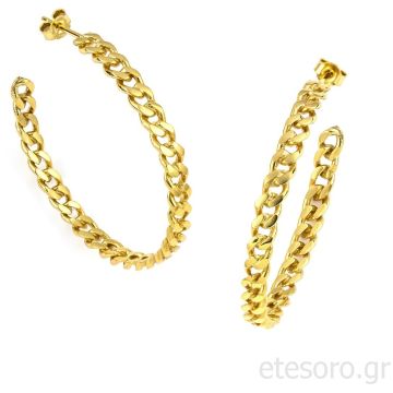 Ασημένια σκουλαρίκια κρίκοι 