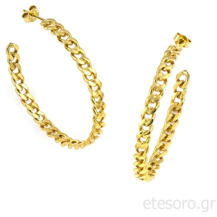 Ασημένια σκουλαρίκια κρίκοι 