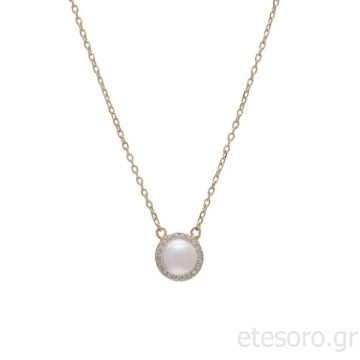 Ασημένιο επιχρυσο κολιέ