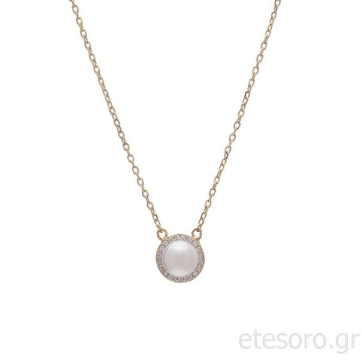 Ασημένιο επιχρυσο κολιέ