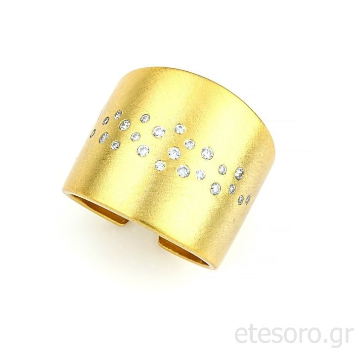 Gold plated Silver ring cubic zirconia
