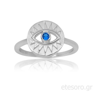 Ασημένιο δαχτυλίδι Μάτι