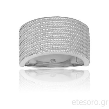 Φαρδύ Ασημένιο δαχτυλίδι