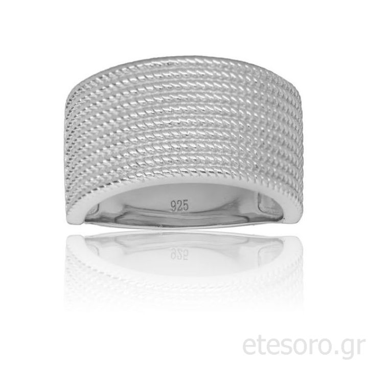 Φαρδύ Ασημένιο δαχτυλίδι