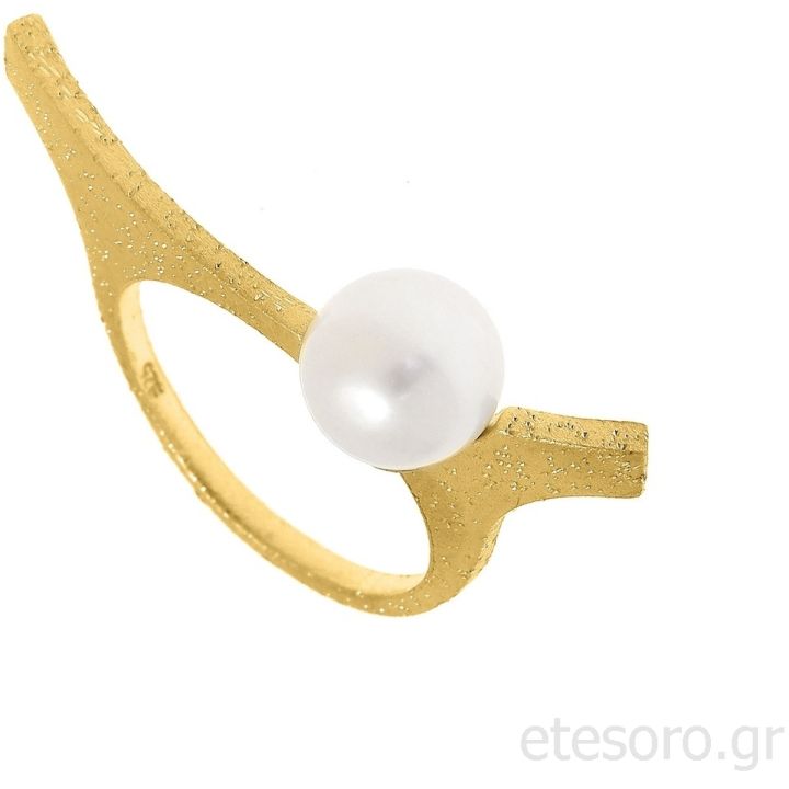 Goldplated Ring Fresh water Pearl