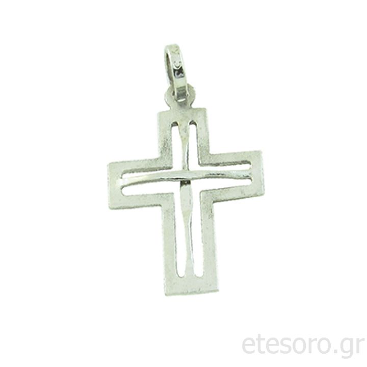 White Gold cross pendant