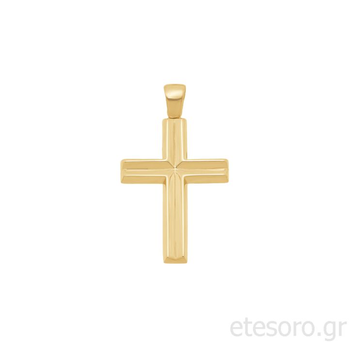 14Κ Χρυσός Ανδρικός Βαπτιστικός Σταυρός