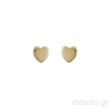 14Κ Χρυσά σκουλαρίκια Kαρδιές