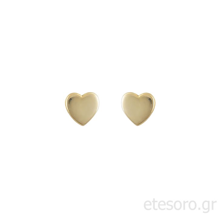 Kαρδιές Χρυσά σκουλαρίκια