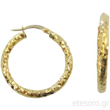 14Κ Χρυσοί Κρίκοι Σφυρήλατοι