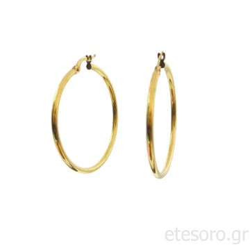 14Κ Χρυσοί Κρίκοι Γυαλιστεροί