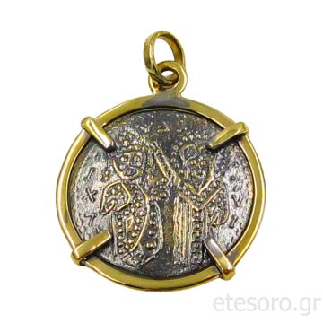 14Κ Χρυσό Κωνσταντινάτο IC XC ΝΙΚΑ Με Μαύρο Ρόδιο