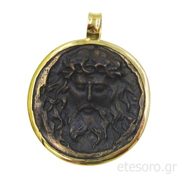 Μενταγιόν IC XC NIKA από 14Κ Χρυσό Και Χαλκό