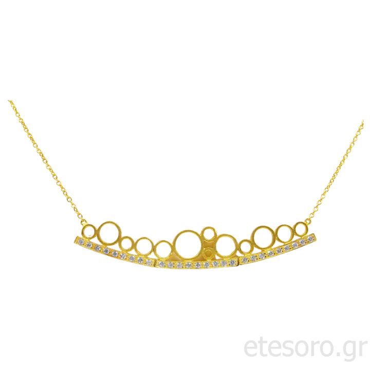 Χρυσό κολιέ με κύκλους