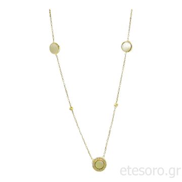 Χρυσό κολιέ 14Κ φίλντισι