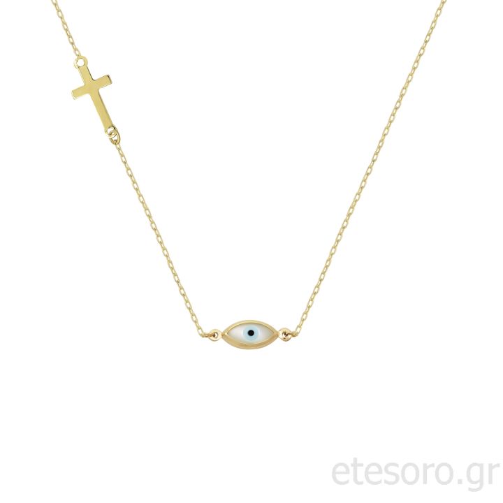14K Κολιέ από χρυσό με ματάκι