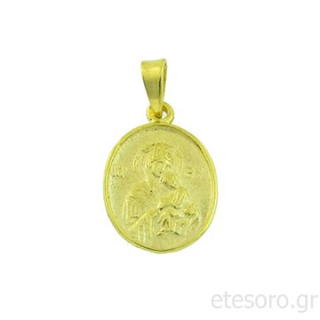 14Κ Χρυσό Μενταγιόν Παναγία Βρεφοκρατούσα
