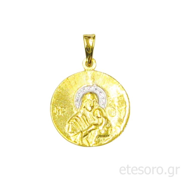 9K Gold Pendant Virgin Mary