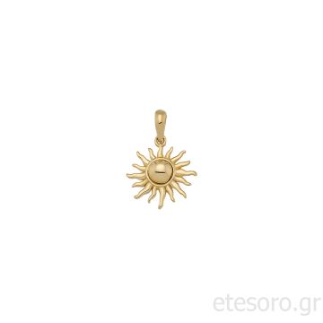14K Χρυσό Μενταγιόν Ήλιος 