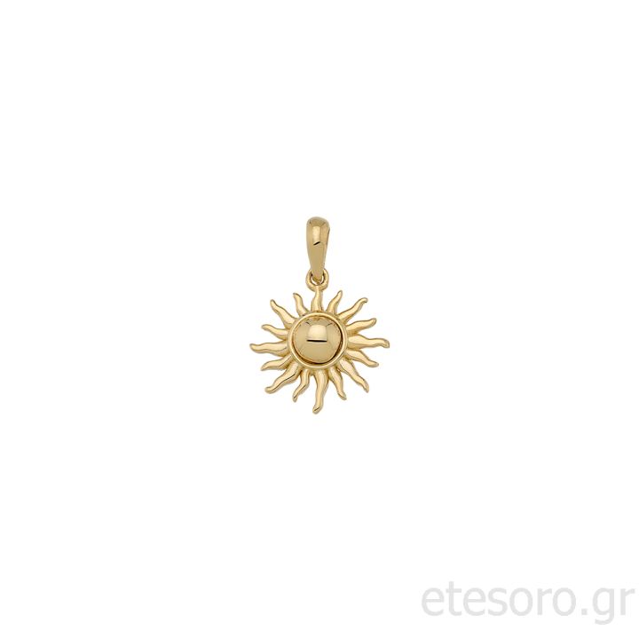 14K Χρυσό Μενταγιόν Ήλιος 