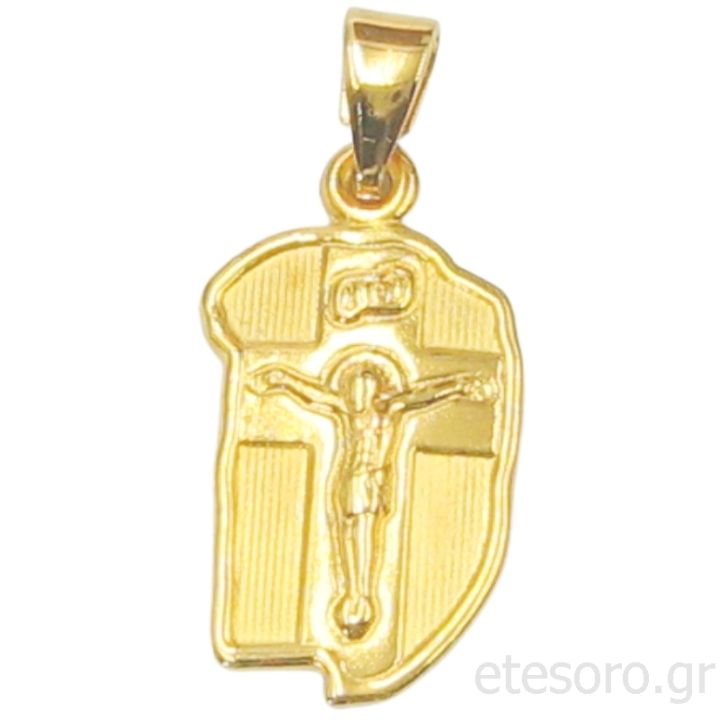 9K Gold pendant Jesus Crucifix