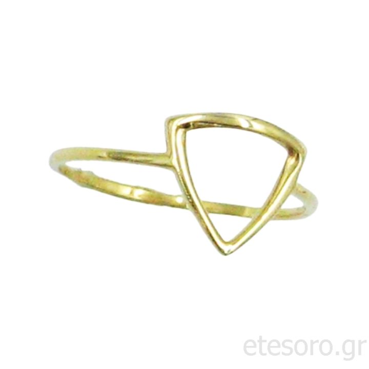 14Κ Χρυσό Δαχτυλίδι Τρίγωνο