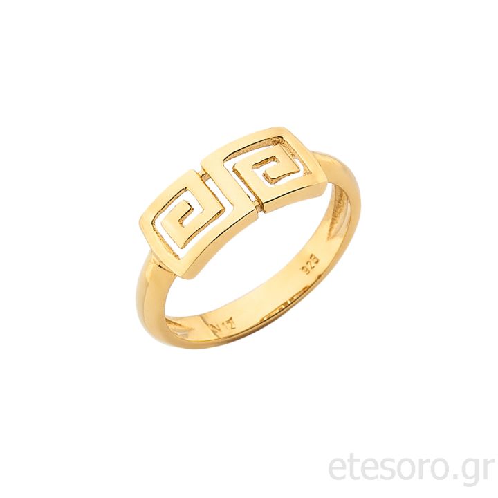 14K Gold Ring With Meander