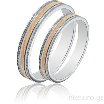 Βέρες από κίτρινο και λευκό χρυσό