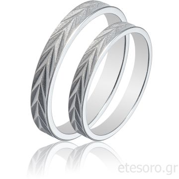 Βέρες από λευκό χρυσό με ιδιαίτερο σχέδιο