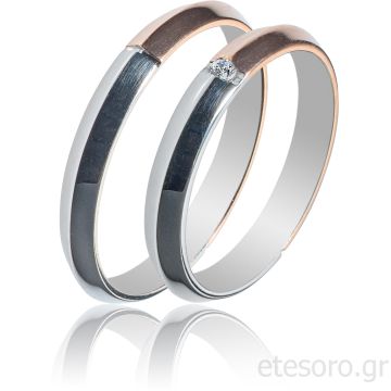 Βέρες από λευκό και ροζ χρυσό