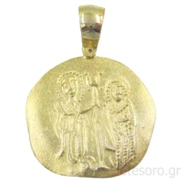 Δίχρωμο 14K Χρυσό Κωνσταντινάτο IC XC NIKA