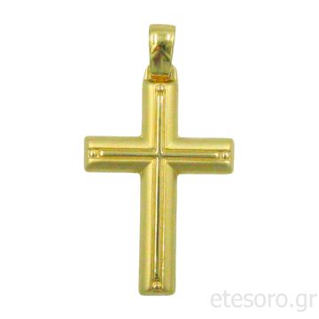 14Κ Χρυσός Ανδρικός Βαπτιστικός Σταυρός